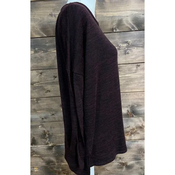 Women’s Bellamie Burgundy Shirt with Leopard print pocket - Picture 3 of 7